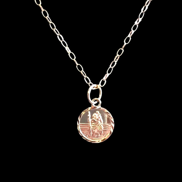 9ct gold Saint Christopher medal