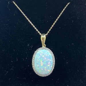 Gold opal chain