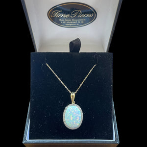 Gold opal chain