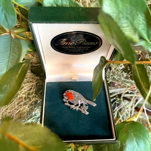 Robin brooch