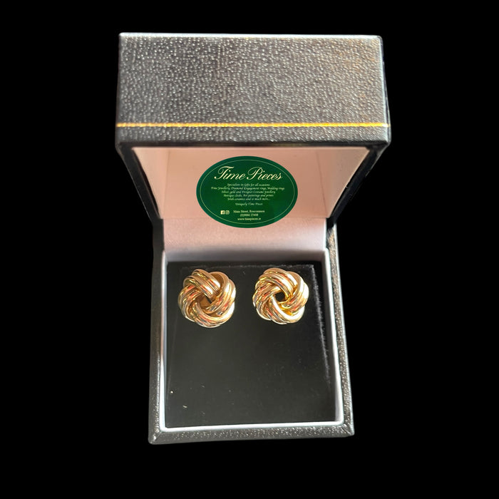 9ct gold knot earrings