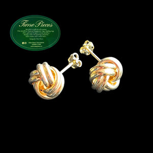 9ct gold knot earrings