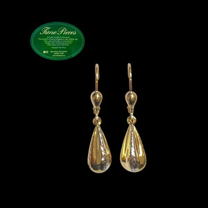 9ct gold drop earrings