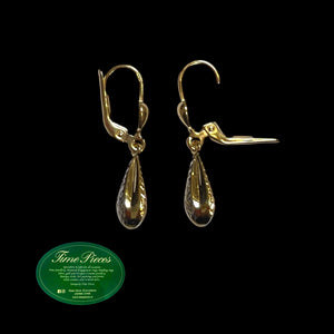 9ct gold drop earrings