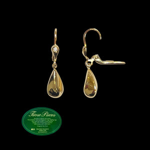 9ct gold drop earrings