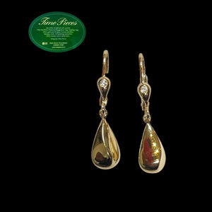 9ct gold drop earrings