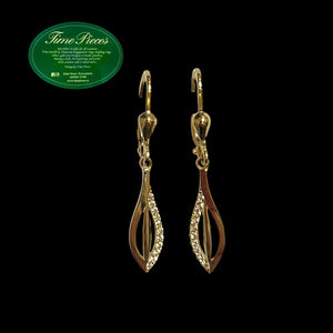 9ct gold drop earring