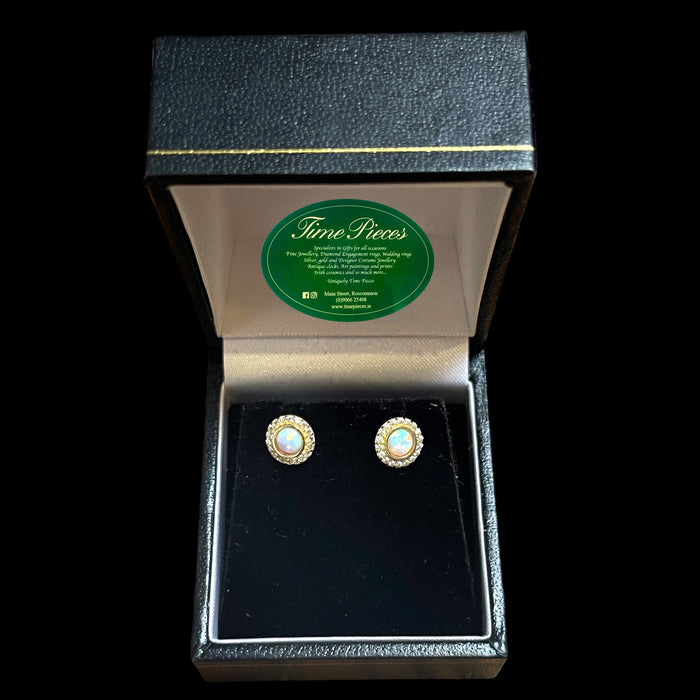 9ct gold opal studs
