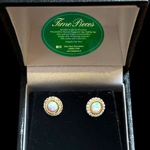 9ct gold opal studs