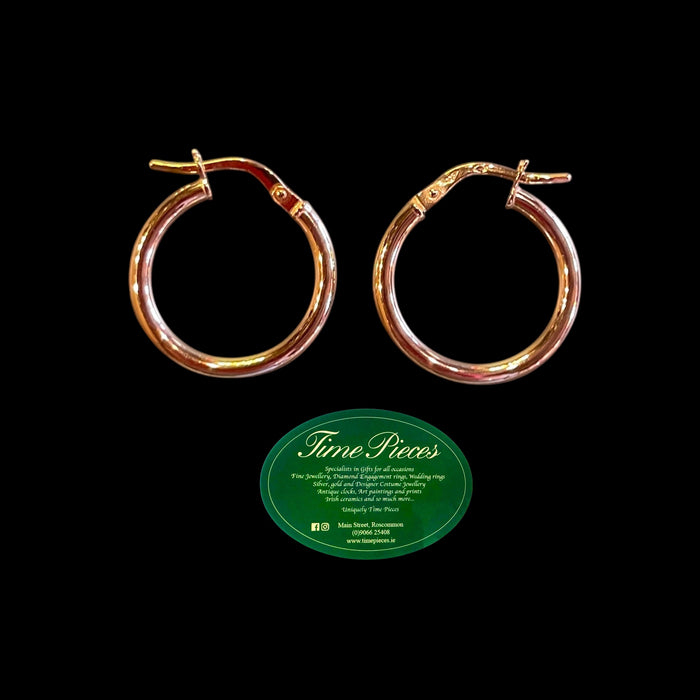 9ct gold hoop earrings