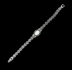 Sterling silver marcasite Opal bracelet