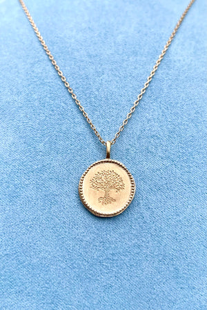 18 carat yellow gold plated Tree of Life Pendant