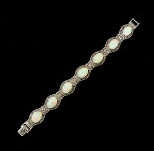 Sterling silver marcasite Opal bracelet
