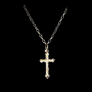 9 carat gold cross and chain