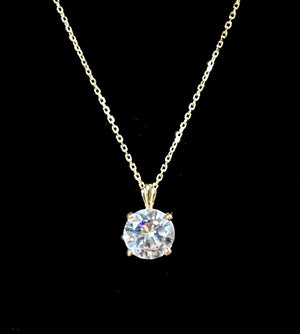 9ct gold cz pendant