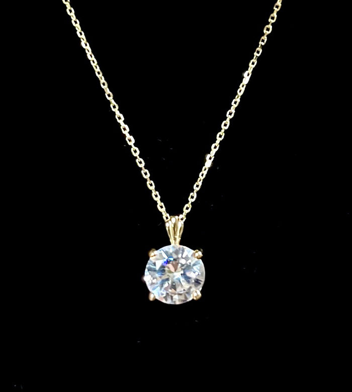 9ct gold cz pendant