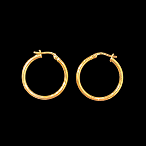 9 ct gold hoop earrings