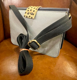 Leather crossover bag