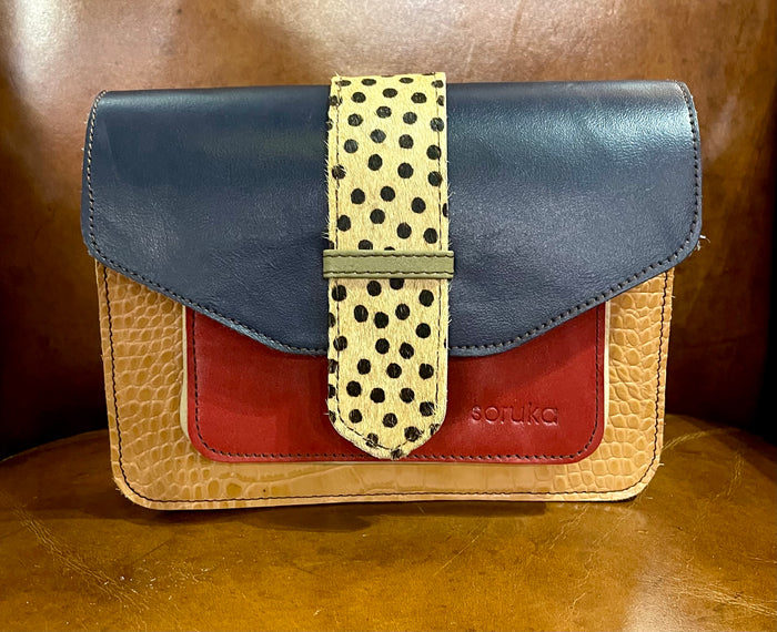Leather crossover bag