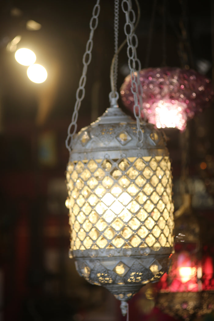 Crystal Glass Hanging Lantern
